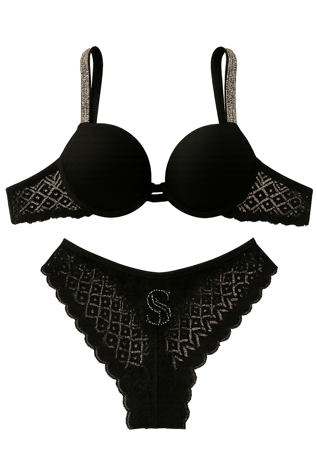 Siyah Dantelli Sütyen Takımı